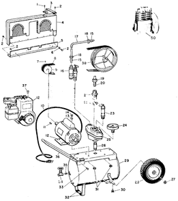 Air-Compressor Parts Diagram and Parts List for VT3166  Campbell Hausfeld Compressor